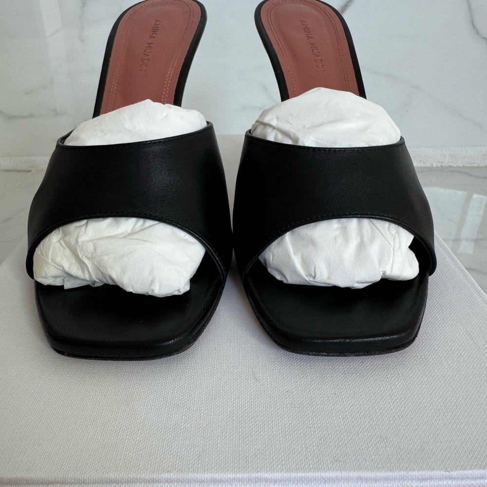 Amina Muaddi Black Lupita mules 39 - Picture 9 of 9